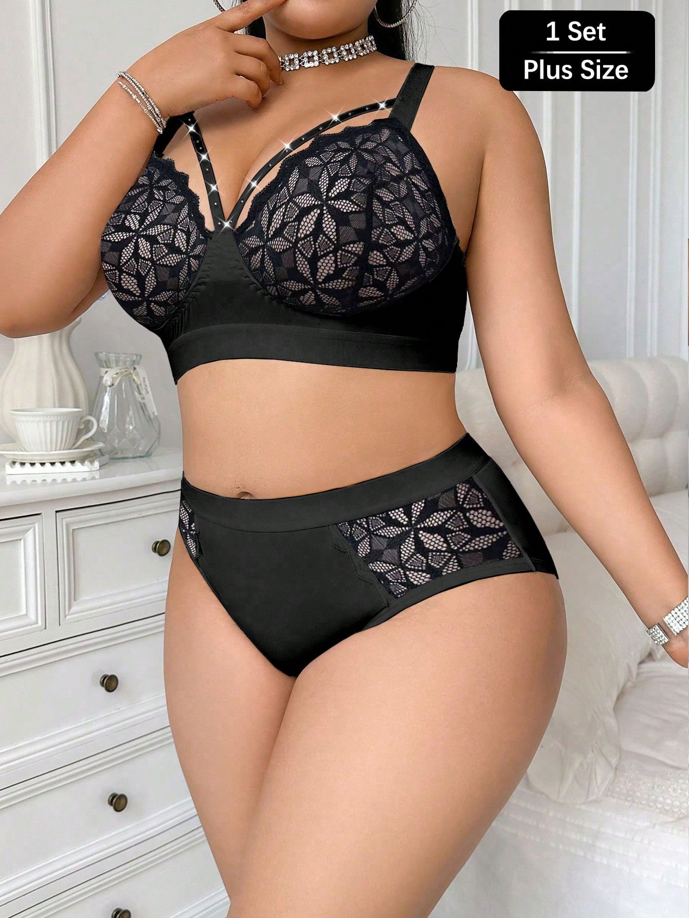 Lace Underwire Set Plus
